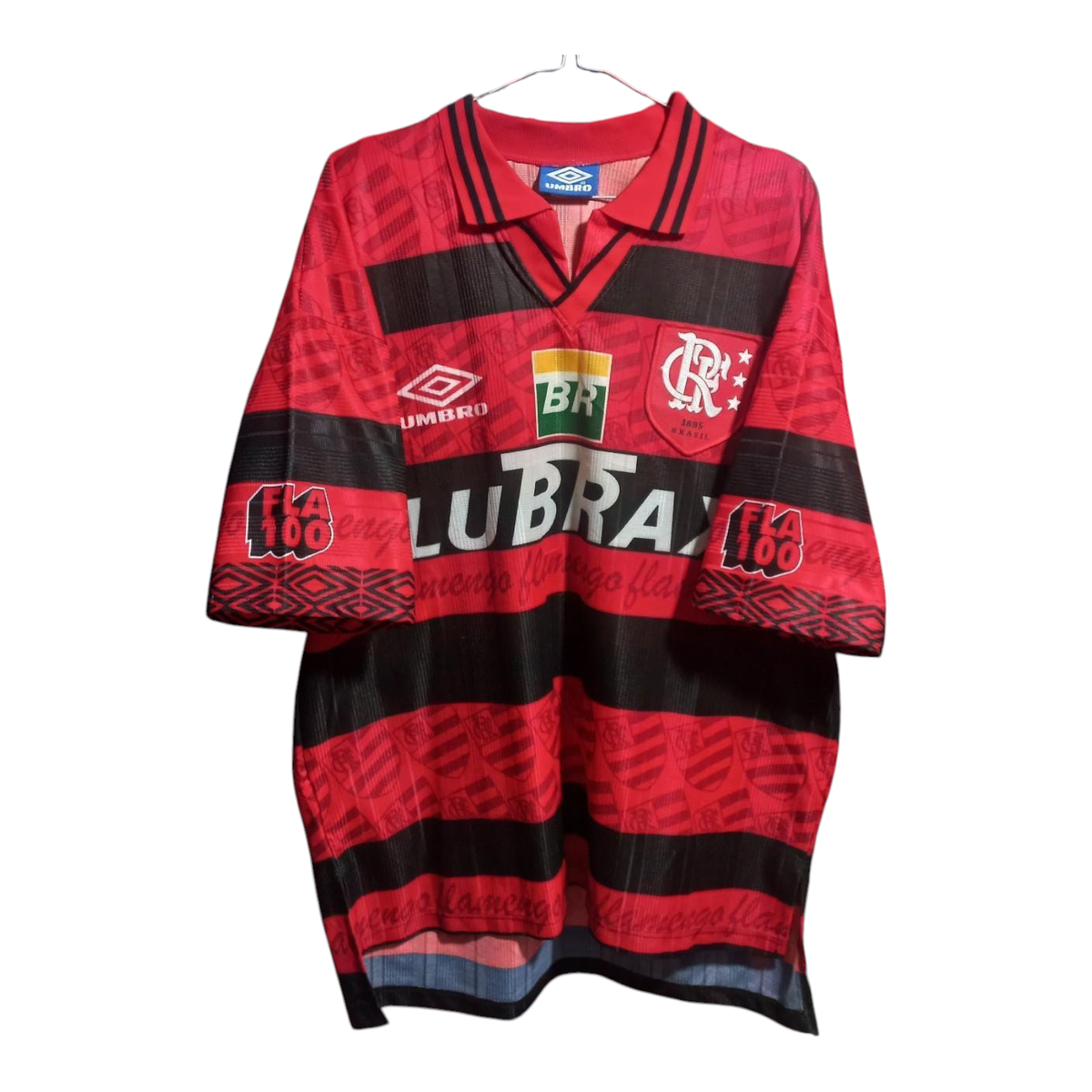Vtg Umbro Flamengo Lubrax Football Brazil Soccer 90s Home Jersey
