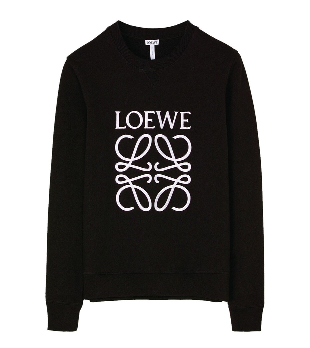 Loewe Black Anagram Logo Sweatshirt Mens Womens Ladies Unisex Sz