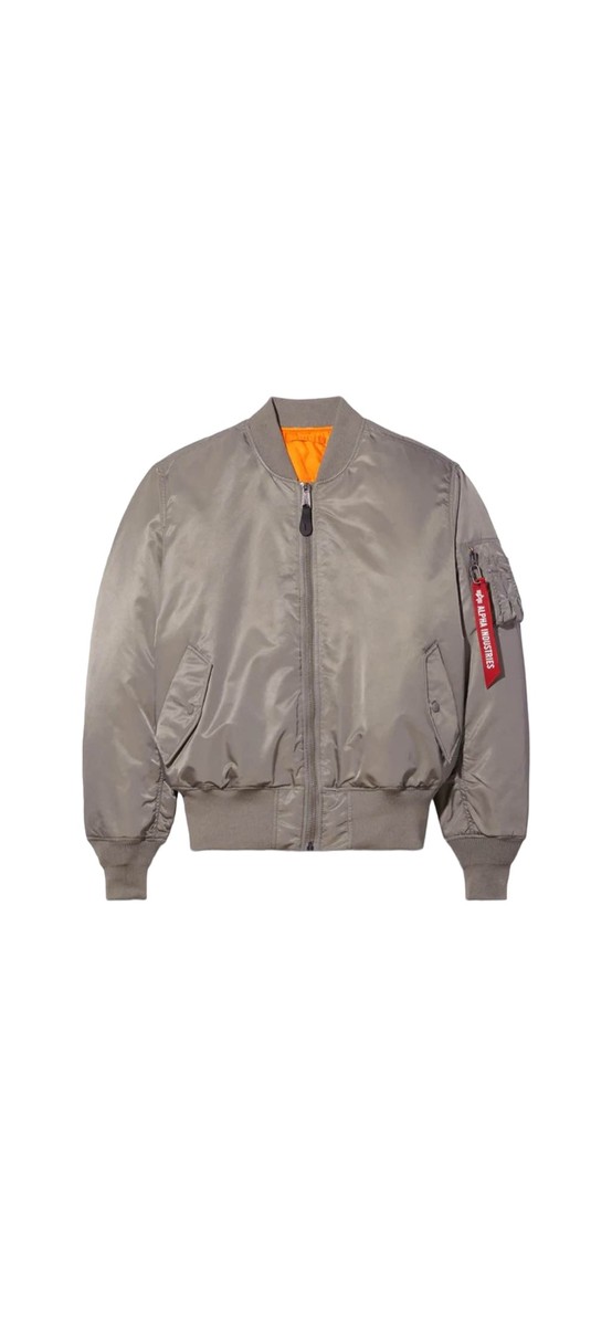 Alpha Industries Vintage Grey MA-1 BOMBER JACKET (HERITAGE) medium