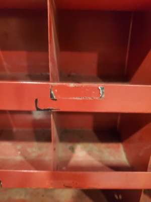 Snap-On Tools USA Vintage Collectible Red Metal Wheel Weights Wall