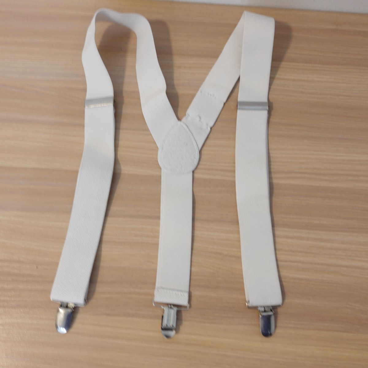 Suspender Boy White Clip On Y Back Formal Adjustable Strap Stretch