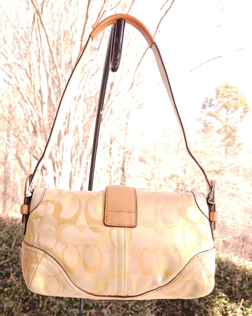 Coach Vintage 1852 SMALL Soho Yellow Optic Signature C Canvas w