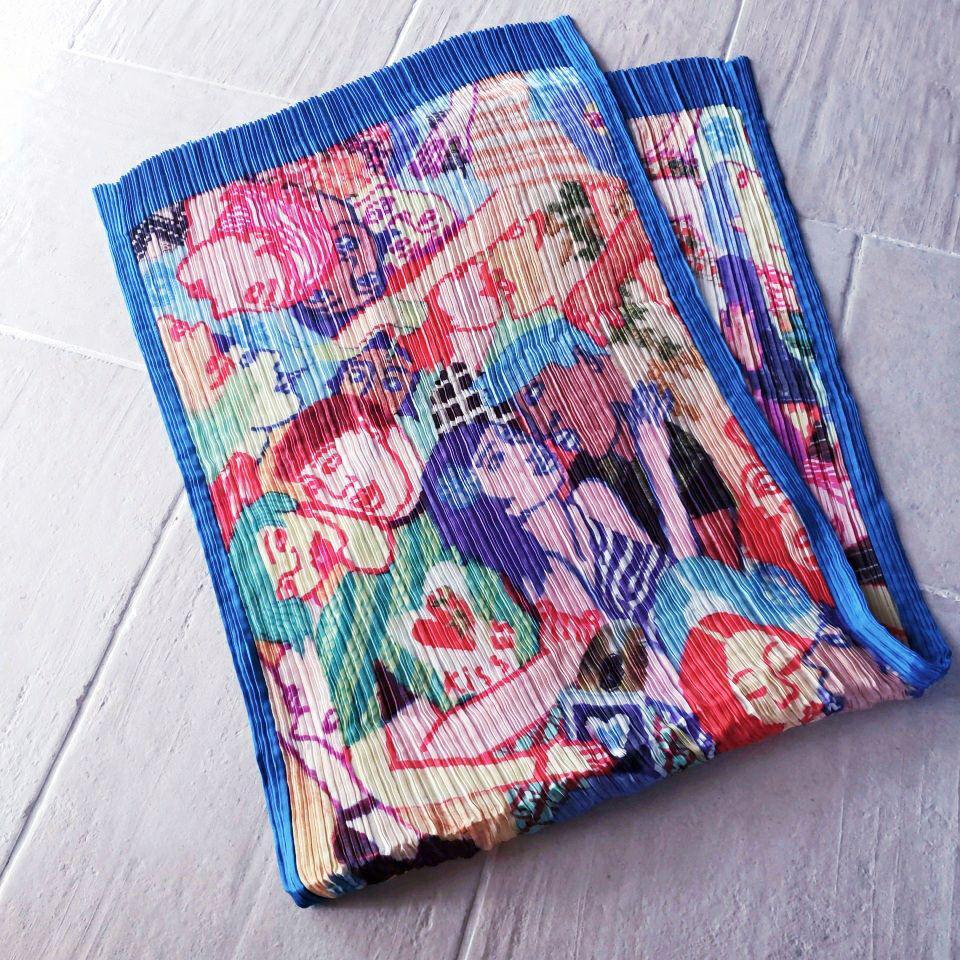 PLEATS PLEASE ISSEY MIYAKE Lamia Ziade Stole Shawl Wrap Used | eBay
