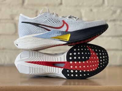 Nike ZoomX Vaporfly Next% 3 White Red Yellow Men Sz 10 Racing