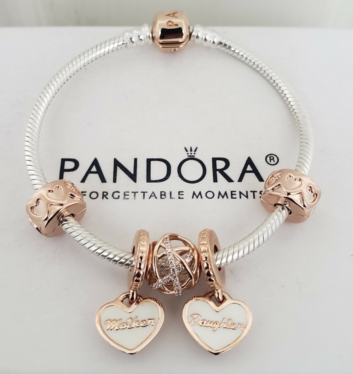 Authentic Pandora Rose Barrel Clasp Bracelet SET | eBay