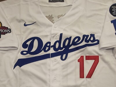 Shohei Ohtani #17 LA Dodgers Kanji Japanese Stitched Home White