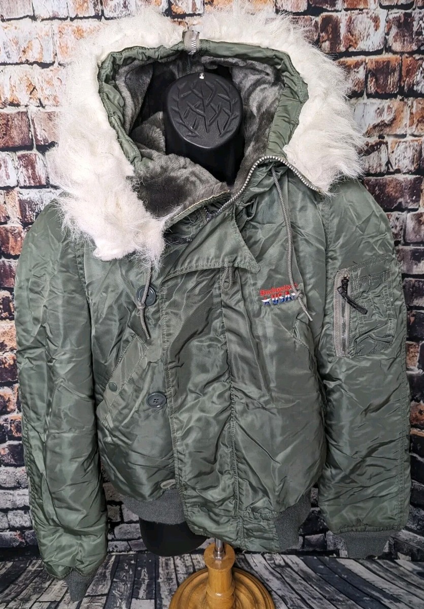 Vintage ALPHA INDUSTRIES N-2B Flying Mans Fur Hooded Parka Jacket