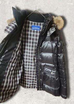 BURBERRY BLUE LABEL Down Jacket Black Glossy Size M used 2505SM | eBay