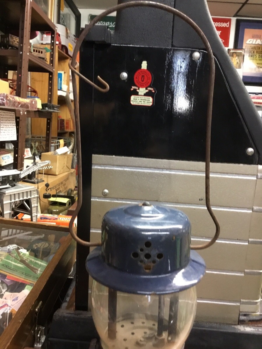 Rare Antique 1930s Coleman Lantern Blue On Blue Model 243-A