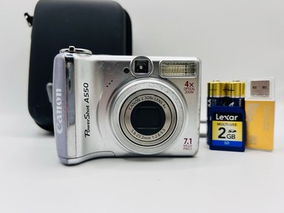 Canon PowerShot A550 Digital Camera 7.1 MP 4x Zoom Silver (Takes