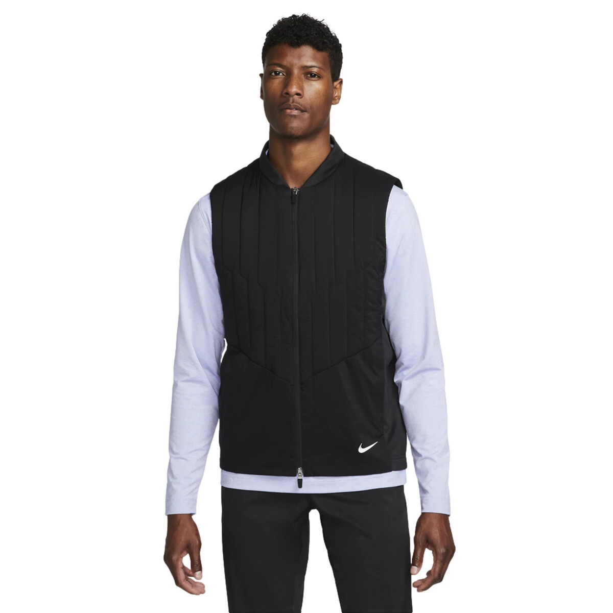 Nike Men Small Therma-FIT ADV Repel Full-Zip Golf Vest Black