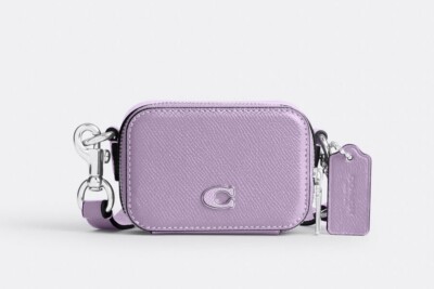 Coach Crossbody Pouch in Crossgrain Leather CP271 - Soft Purple