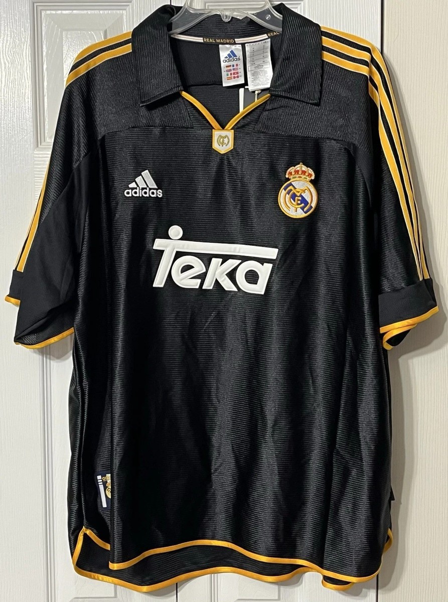 Adidas Real Madrid 99/00 Away Jersey In Black (JW1992) NEW Men's