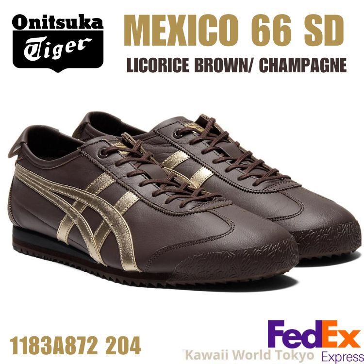 Onitsuka Tiger MEXICO 66 SD LICORICE BROWN/CHAMPAGNE 1183A872 204