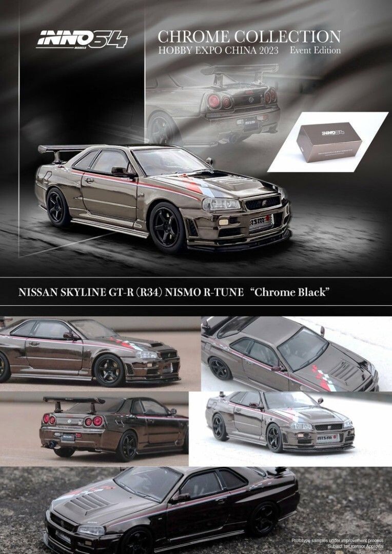 Inno64 Hobby Expo China 2023 Exclusive Chrome Nissan Skyline GTR