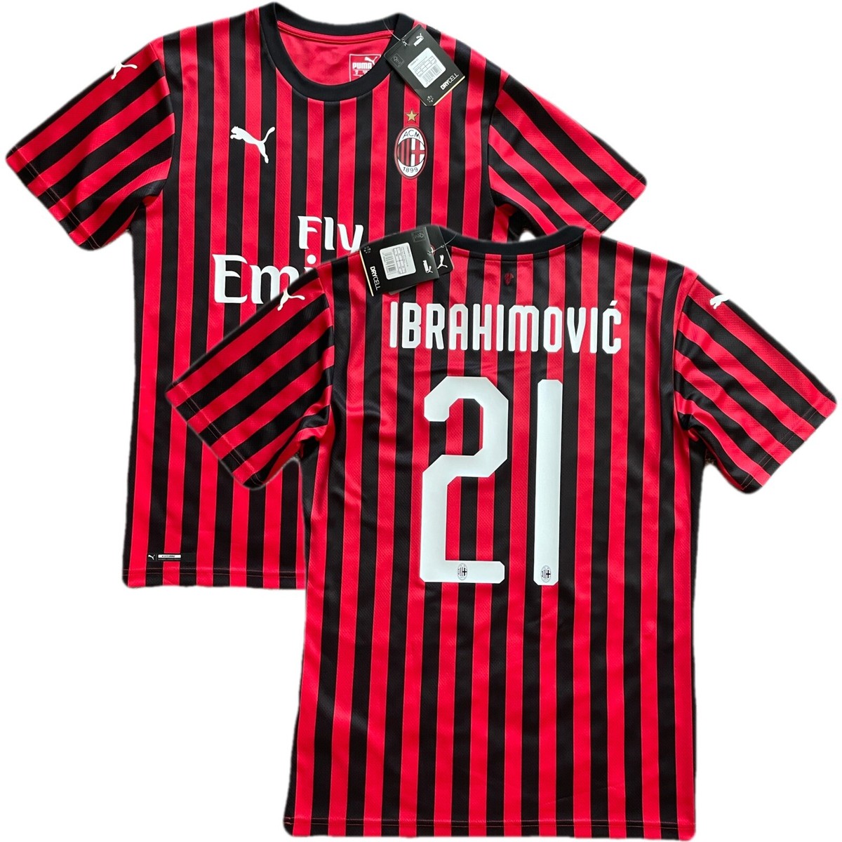 2019/20 AC Milan Authentic Home Jersey #21 IBRAHIMOVIC Medium