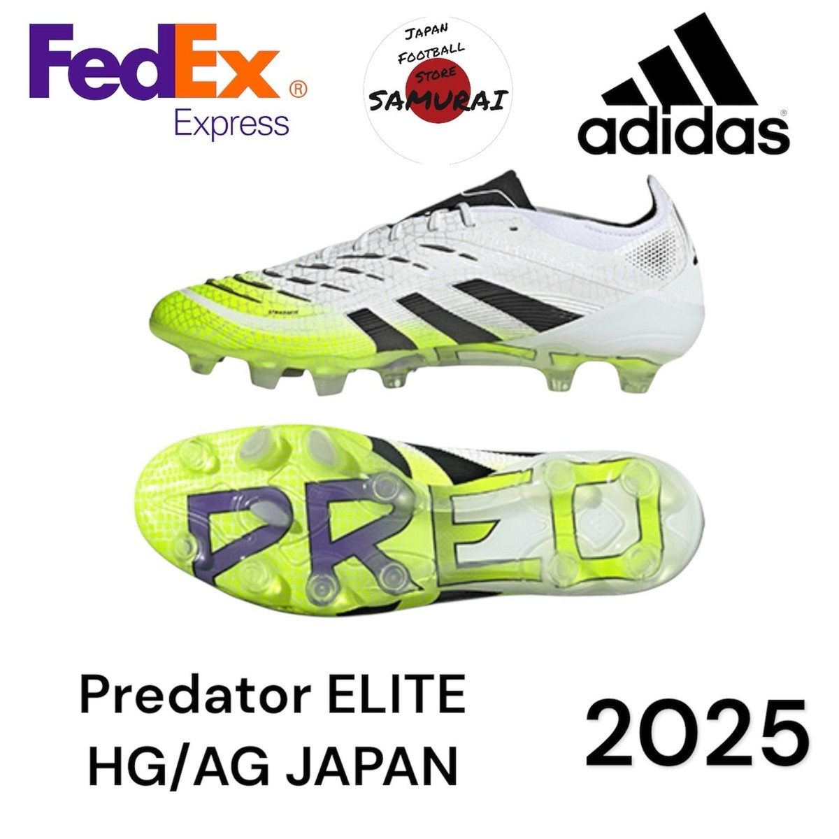 Adidas Predator ELITE HG/AG JAPAN JI1098 Soccer Cleat authentic
