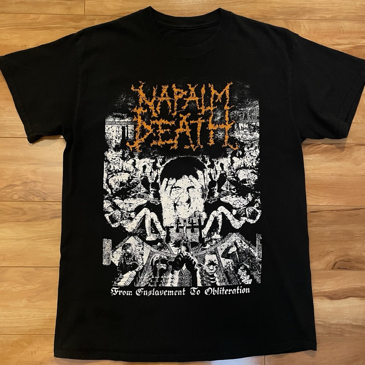 Napalm Death From Enslavement To Obliteration Vintage T Shirt