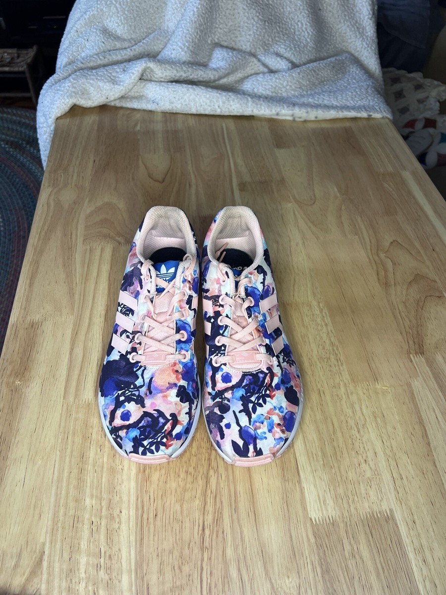 Adidas zx flux pink floral bb2879 size 7 | eBay