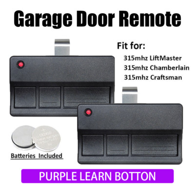 315MHZ for Sears Craftsman Purple Learn Button Garage Door Opener