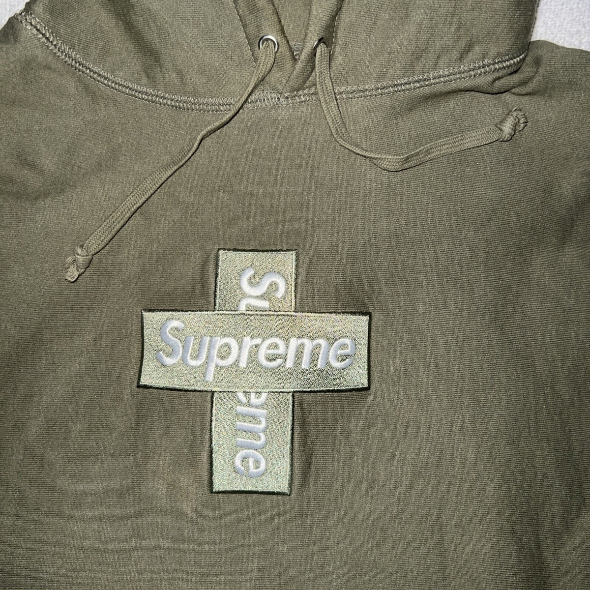 SUPREME CROSS BOX LOGO HOODIE OLIVE Size X-LARGE FW20 XL | eBay