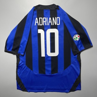 INTER MILAN NIKE 2003/2004 FOOTBALL HOME JERSEY #10 ADRIANO SIZE