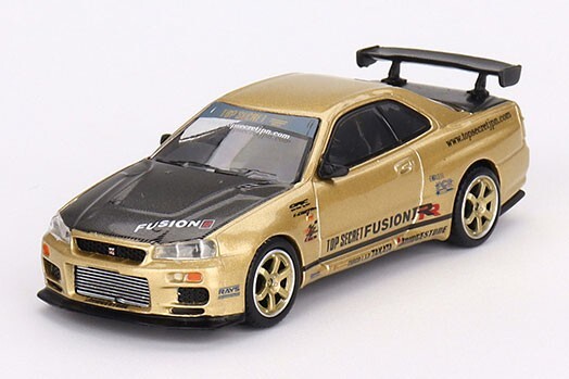 1/64 Nissan Skyline GT-R R34 Top Secret Gold (Right Handle) Japan