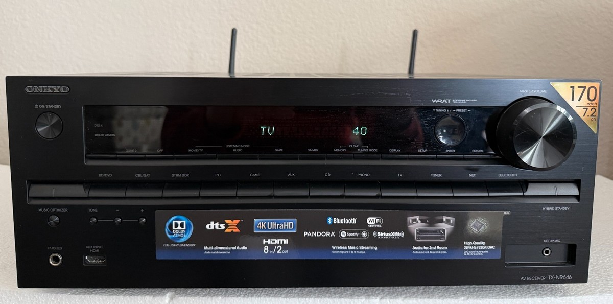 ONKYO 7.2ch対応AVセンター TX-NR646 ブラック Amazon.co.jp: ONKYO