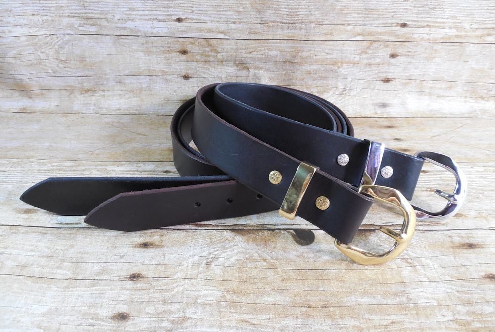 Amish-made Men USA Full Grain Leather Belts 1 1/2