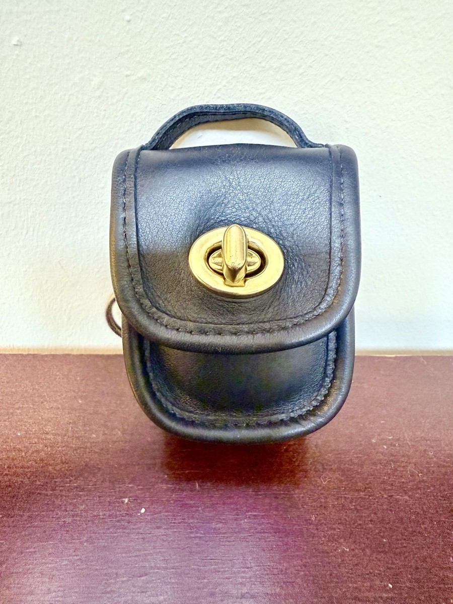 Rare Coach Mini Station Bag Charm/Key Chain Fob Coin Purse Turn