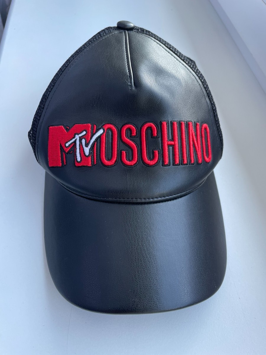 Moschino x H&M Cap Black Red Embroidered MTV Jeremy Scott Unisex
