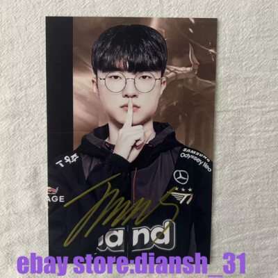 T1 Faker Autographed Hand Signed Photo Lee Sang-hyeok photograph 4