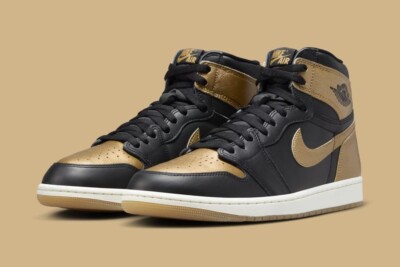 Nike Air Jordan 1 High OG Black Metallic Gold DZ5485-071 Men's