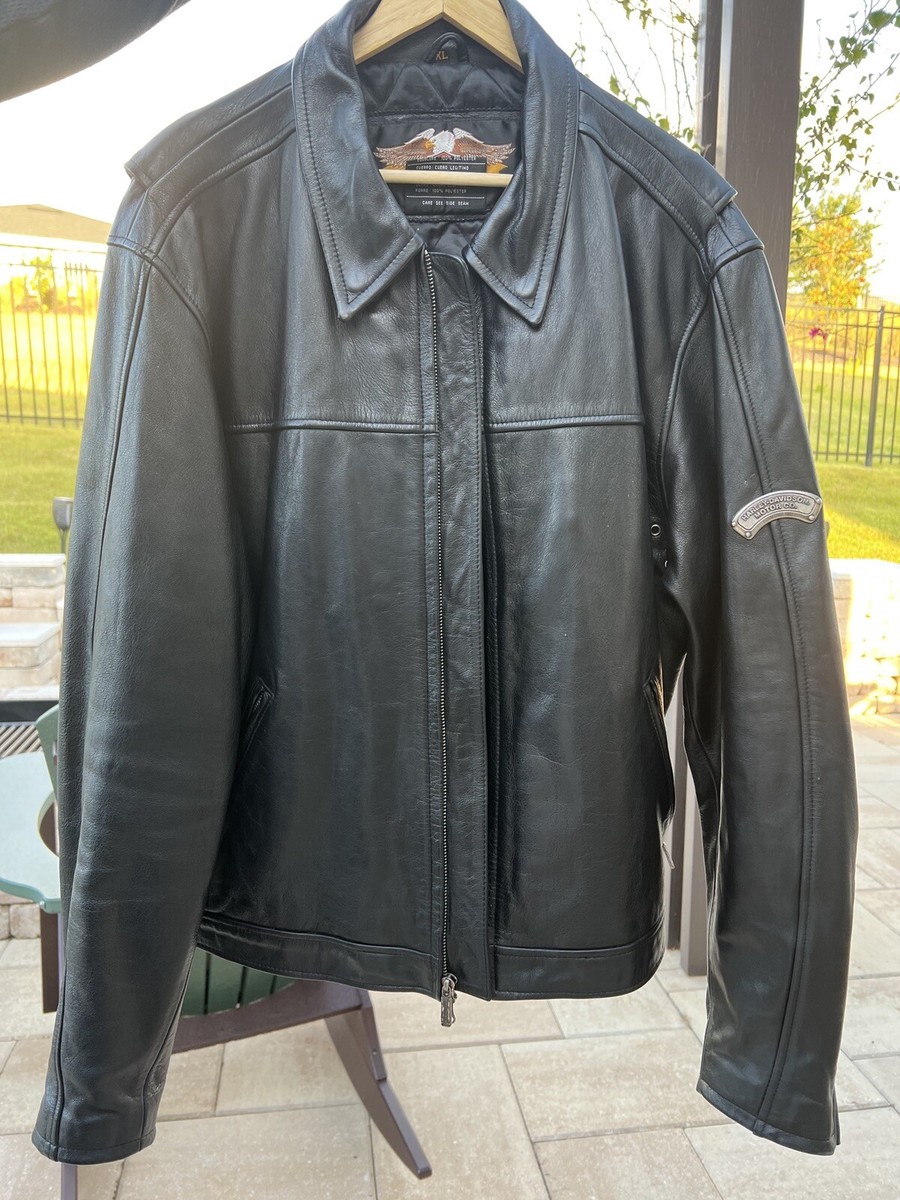 Vintage Leather Harley Davidson Jacket XL | eBay