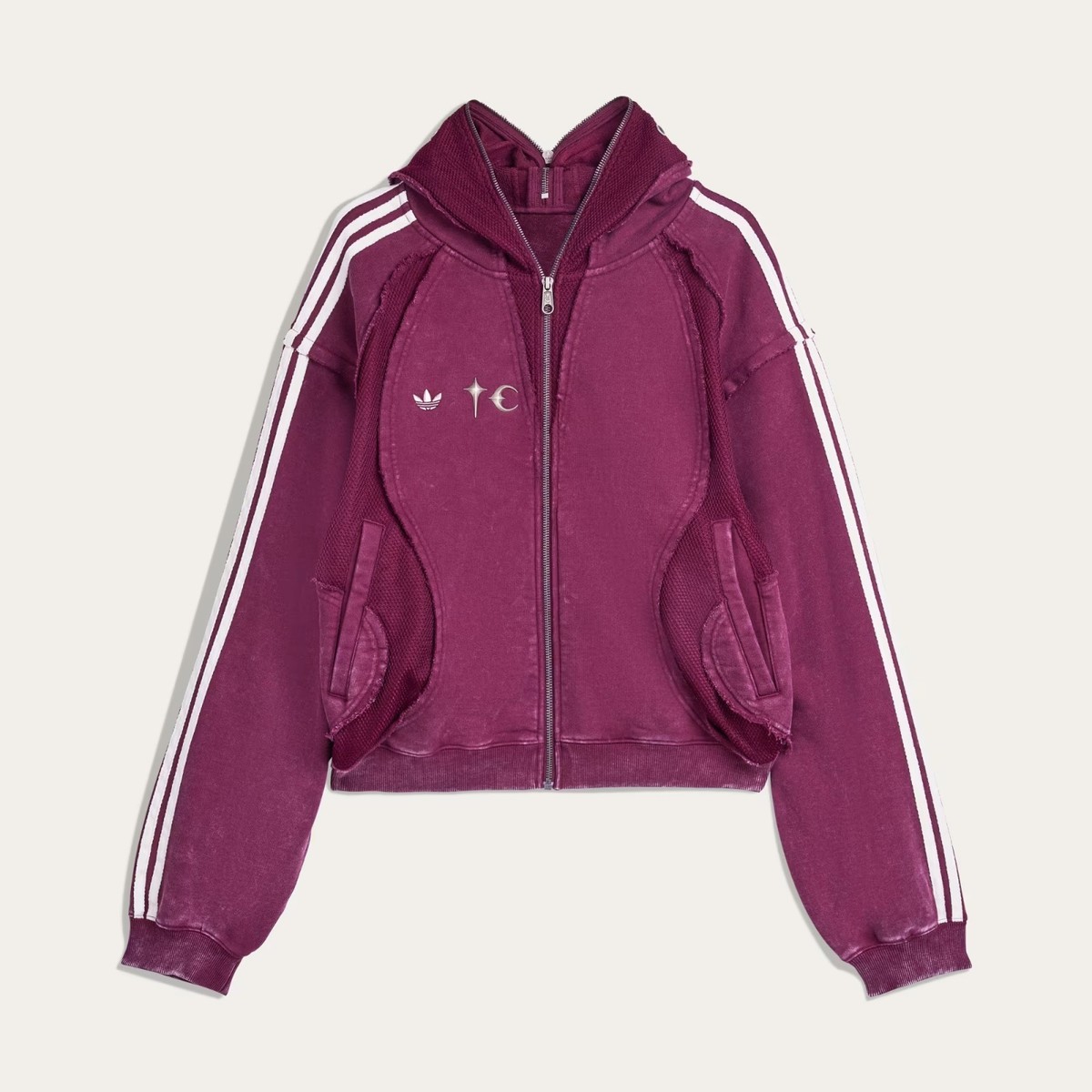 Adidas Originals x Thug Club (Maroon) Teamgeist Hooded Zip Up
