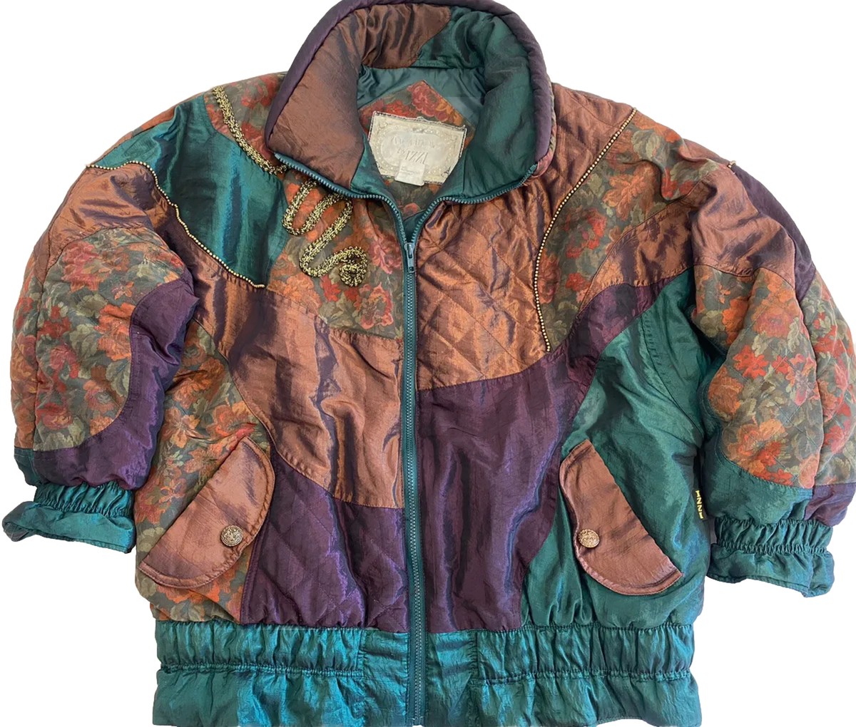 Vintage Jacket Coat Innovations IZZI Collage Size Medium Winter