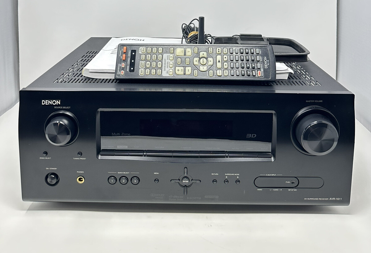 Denon AVR-1611 7.1 Channel A/V Home Theater Receiver HDMI Remote