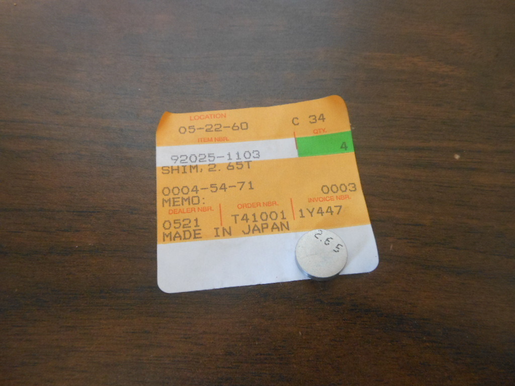NOS Kawasaki KZ650 KZ750 ZX750 ZX900 Shim 2.65 92025-1103 | eBay