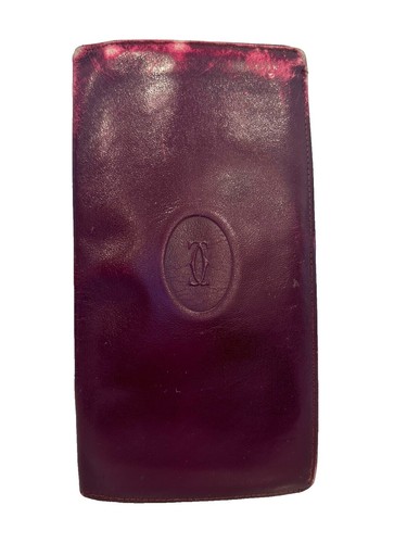 Cartier Must De C Logo Red Burgundy Leather 4-Key Holder Wallet | eBay