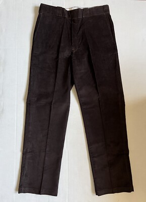 NWT Vintage Dickies 34x32 Men's Corduroy Pants Dark Brown Work