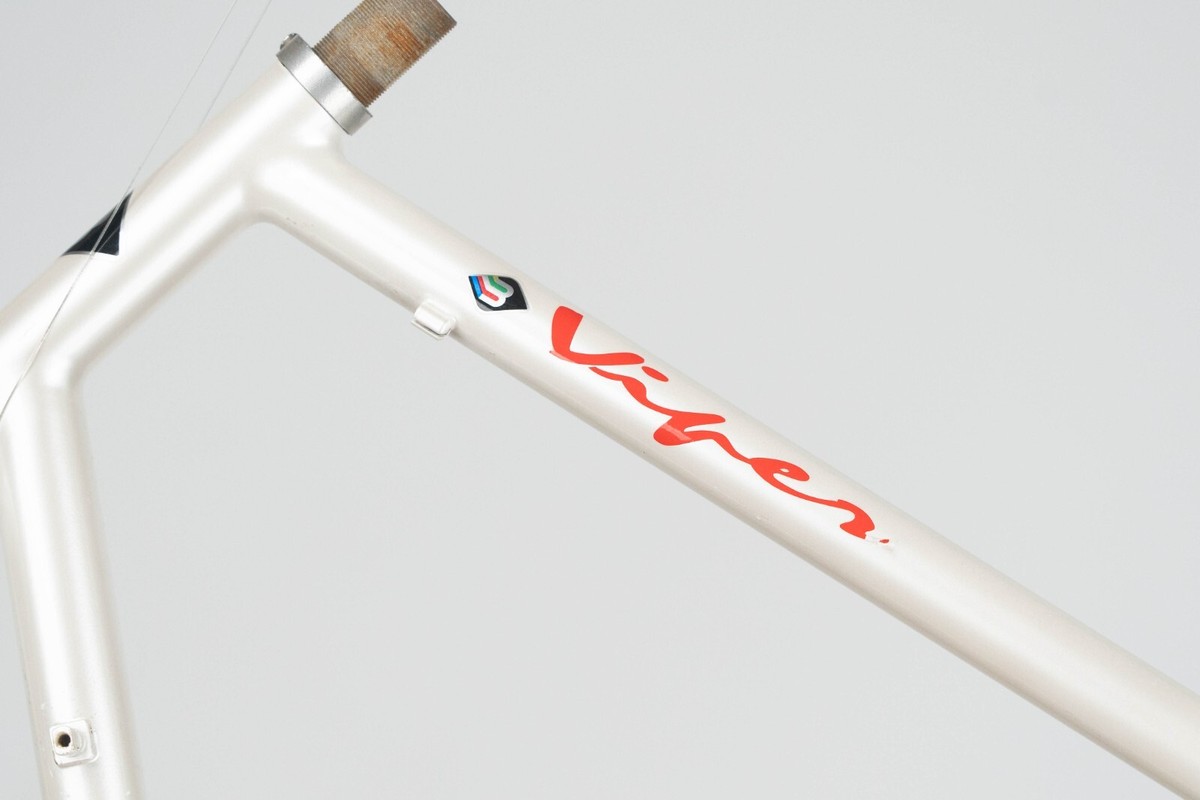 NOS BASSO VIPER STEEL TIG FRAME VINTAGE RACING BICYCLE BIKE WHITE