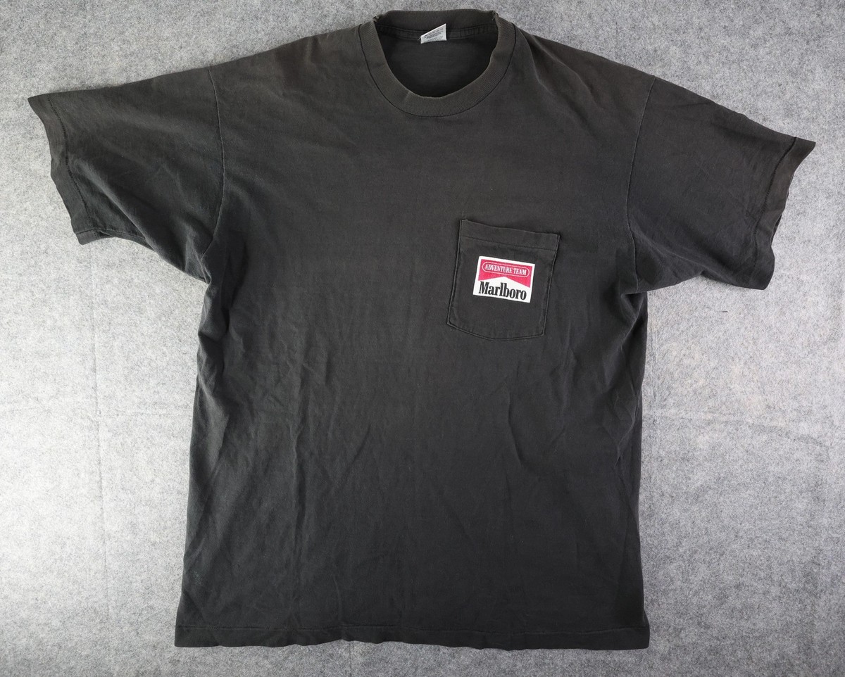 Vintage Marlboro Adventure Team Shirt Mens XL Black Snake Pass