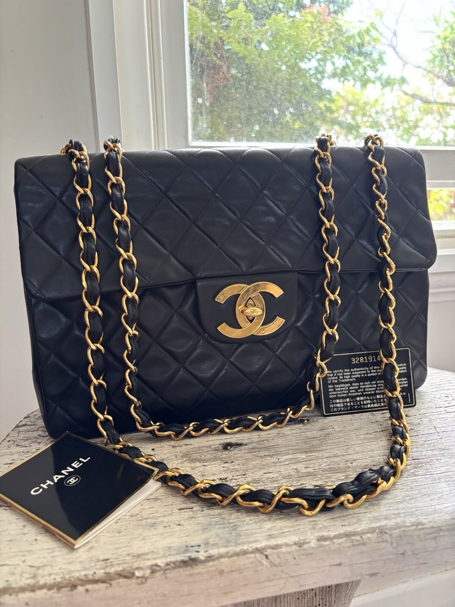 AUTHENTIC Chanel Vintage Maxi Jumbo XL Classic Flap | eBay