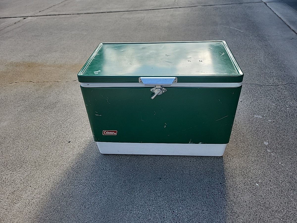 Vintage Coleman Snow-Lite Green Metal Cooler (28 Quart) | eBay