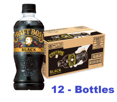 Suntory Craft Boss BLACK Coffee (500ml x 12 Bottles) Popular in