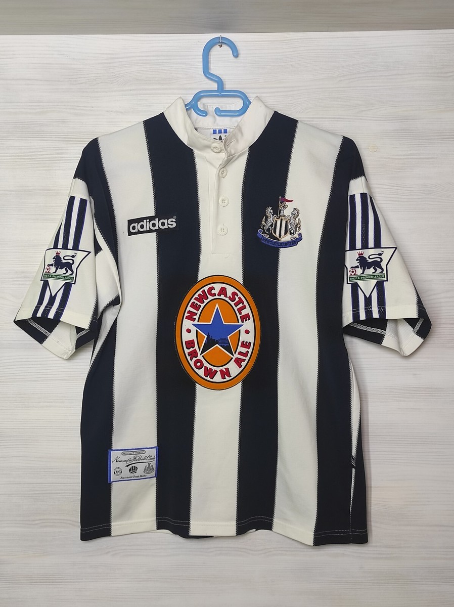 9 SHEARER NEWCASTLE UNITED FC 1995-97 HOME SHIRT ADIDAS JERSEY