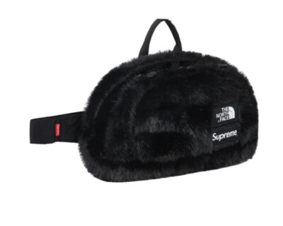 NEW Supreme North Face Faux Fur Waist Bag Black | eBay