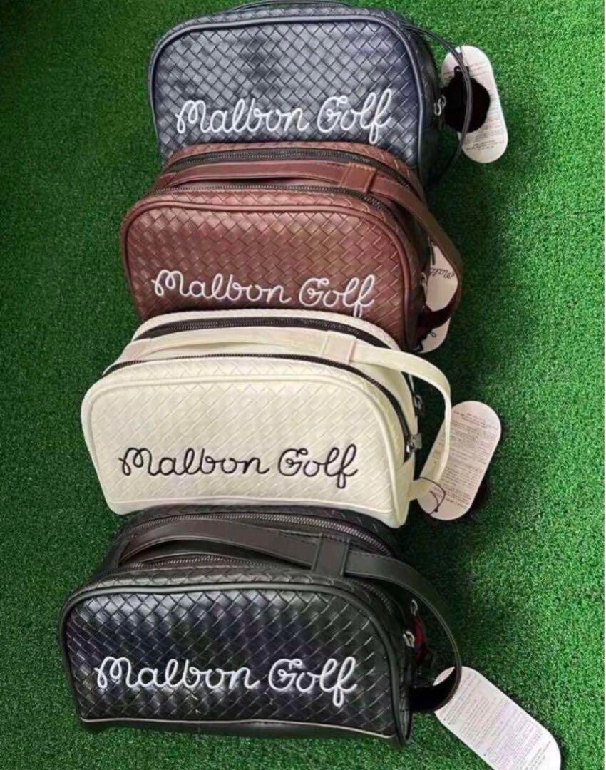 Malbon Golf Clutch Bag Handbag Pouch 4 Colors Blue / Brown / White