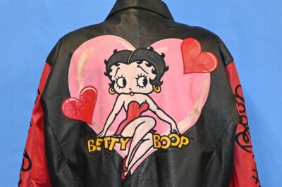 vintage 90s BETTY BOOP AMERICAN TOONS EXCELLED ZIP UP LEATHER
