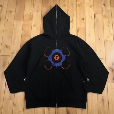 BAPE × KAWS Target Logo full zip hoodie a bathing ape NIGO Black